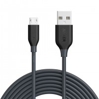 Кабель Anker PowerLine+ micro-USB (3 метра) чёрный (A8134H12)
