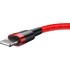 Кабель Baseus Kevlar Lightning Cable (1 метр) чёрный/красный оптом