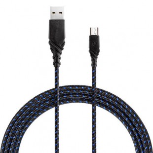 Кабель EnergEA NyloGlitz micro-USB — USB-A (2.0) 1.5 м синий оптом