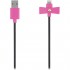 Кабель Kate Spade New York Bow Lightning — USB (1 метр) чёрный/розовый оптом