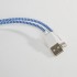 Кабель Le Cord Nylon Lightning MFI (1 метр) Broken Ocean (Бело-синий) оптом