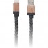 Кабель Le Touch Leather Braided MFI Cable Lightning-USB (0,9 метра) чёрная кожа / дерево оптом