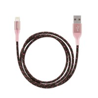 Кабель Ozaki O!tool T-Cable L100 MFI Lightning-USB (1 метр) розовое золото