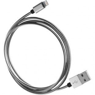 Кабель Qumo Lightning-USB Premium (1 метр) MFI в стальной оплетке серебристый оптом