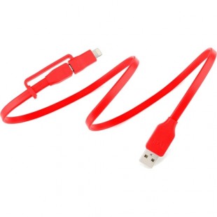 Кабель Tylt Flyp-Duo Reversible USB Charge & Sync Cable (1 метр) красный оптом
