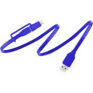 Кабель Tylt Flyp-Duo Reversible USB Charge & Sync Cable (1 метр) синий оптом