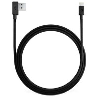Кабель ZUS Kevlar Charging Cable Lightning/USB Right-angle (1,2 м) чёрный