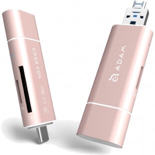 Картридер мультипортовый ADAM elements CASA C05 USB-C розовое золото оптом
