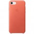 Кожаный чехол Apple Leather Case для iPhone 7 (Geranium) розовая герань оптом