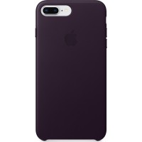Кожаный чехол Apple Leather Case для iPhone 7 Plus / 8 Plus баклажановый (Dark Aubergine)