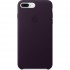 Кожаный чехол Apple Leather Case для iPhone 7 Plus / 8 Plus баклажановый (Dark Aubergine) оптом