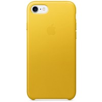 Кожаный чехол Apple Leather Case для iPhone 7 (Sunflower) ярко-жёлтый