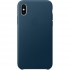 Кожаный чехол Apple Leather Case для iPhone X «космический синий» (Cosmos Blue) оптом
