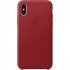 Кожаный чехол Apple Leather Case для iPhone X красный (PRODUCT)RED оптом
