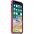 Кожаный чехол Apple Leather Case для iPhone X «розовая фуксия» (Pink Fuchsia) оптом