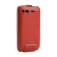 Кожаный чехол iCarer для HTC Desire S Красный