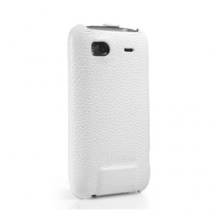 Кожаный чехол iCarer для HTC Sensation Белый оптом