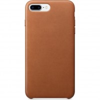 Кожаный чехол YablukCase для iPhone 7 Plus / 8 Plus коричневый