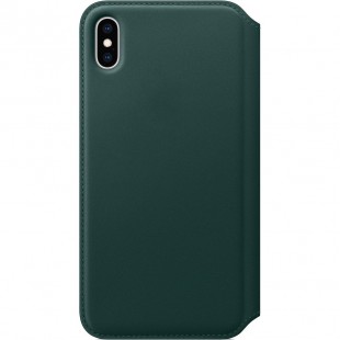 Кожаный чехол YablukCase Folio для iPhone XS Max «Зелёный лес» оптом