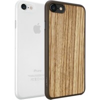 Набор чехлов Ozaki O!coat Jelly+wood 2 in 1 для iPhone 7 (Айфон 7) светлое дерево+прозрачный