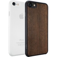 Набор чехлов Ozaki O!coat Jelly+wood 2 in 1 для iPhone 7 (Айфон 7) тёмное дерево+прозрачный