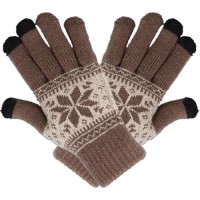 Перчатки шерстяные Beewin Smart Gloves для iPhone/iPod/iPad/etc коричневые (размер L)
