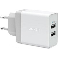 Сетевое зарядное устройство Anker PowerPort 2 24W белое (A2021321)