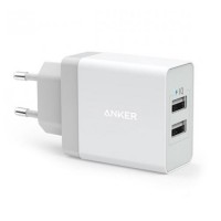 Сетевое зарядное устройство Anker PowerPort 2 белое + кабель micro-USB (B2021L21)