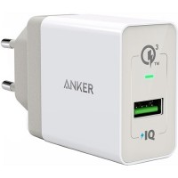 Сетевое зарядное устройство Anker PowerPort USB 3.0 белое + кабель micro-USB (B2013L21)