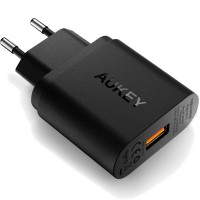 Сетевое зарядное устройство Aukey Turbo Charger QC 3.0 чёрное (PA-T9)
