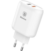 Сетевое зарядное устройство Baseus Bojure Series Dual-USB Charger 18W белое