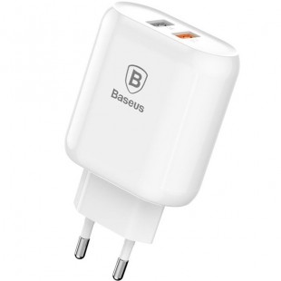 Сетевое зарядное устройство Baseus Bojure Series Dual-USB Charger 18W белое оптом