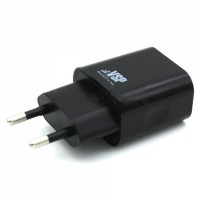 Сетевое зарядное устройство BoraSCO 2 USB 2.1A + кабель Type-C черное