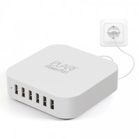 Сетевое зарядное устройство Elari Power Port PE-C06 для iPhone/iPad/Android белое