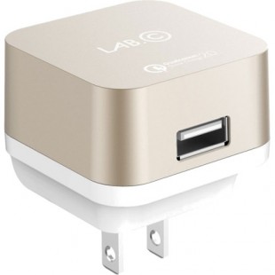 Сетевое зарядное устройство LAB.C X1 1-USB 2.4A золотое оптом