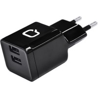 Сетевое зарядное устройство Qumo Energy 2 USB 3.1A чёрное