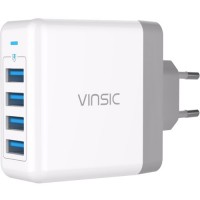Сетевое зарядное устройство Vinsic 4 Ports USB Smart Charge (VSCW404) белое