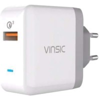 Сетевое зарядное устройство Vinsic USB Quick Charge 3.0 (VSCW113) белое