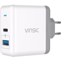 Сетевое зарядное устройство Vinsic USB Type-C Smart Charge (VSCW211) белое