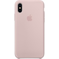 Силиконовый чехол Apple Silicone Case для iPhone X «розовый песок» (Pink Sand)