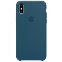 Силиконовый чехол Apple Silicone Case для iPhone X синий (Cosmos Blue)