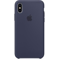 Силиконовый чехол Apple Silicone Case для iPhone X тёмно-синий (Midnight Blue)
