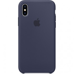 Силиконовый чехол Apple Silicone Case для iPhone X тёмно-синий (Midnight Blue) оптом