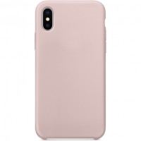 Силиконовый чехол YablukCase для iPhone X розовый (Pink Sand)