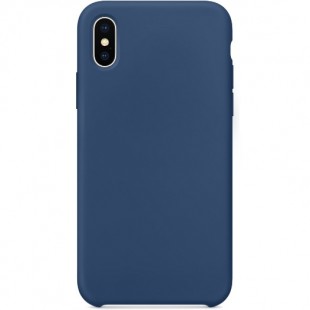 Силиконовый чехол YablukCase для iPhone X синий (Blue Cobalt) оптом
