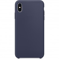 Силиконовый чехол YablukCase Silicone Case для iPhone X/Xs тёмно-синий