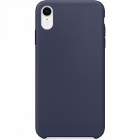 Силиконовый чехол YablukCase Silicone Case для iPhone XR тёмно-синий