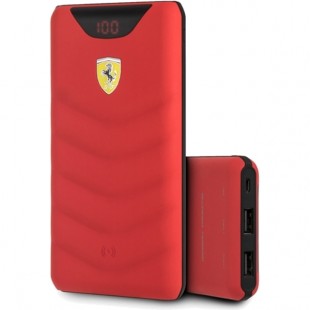 Внешний аккумулятор Ferrari Wireless на 10000 мАч с беспроводной зарядкой красный оптом