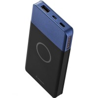 Внешний аккумулятор Usbepower AIR Wireless на 5000 мАч с беспроводной зарядкой синий/чёрный