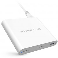 Зарядное устройство HyperJuice 87W Dual USB-C Charger белое (HJ-PD87)